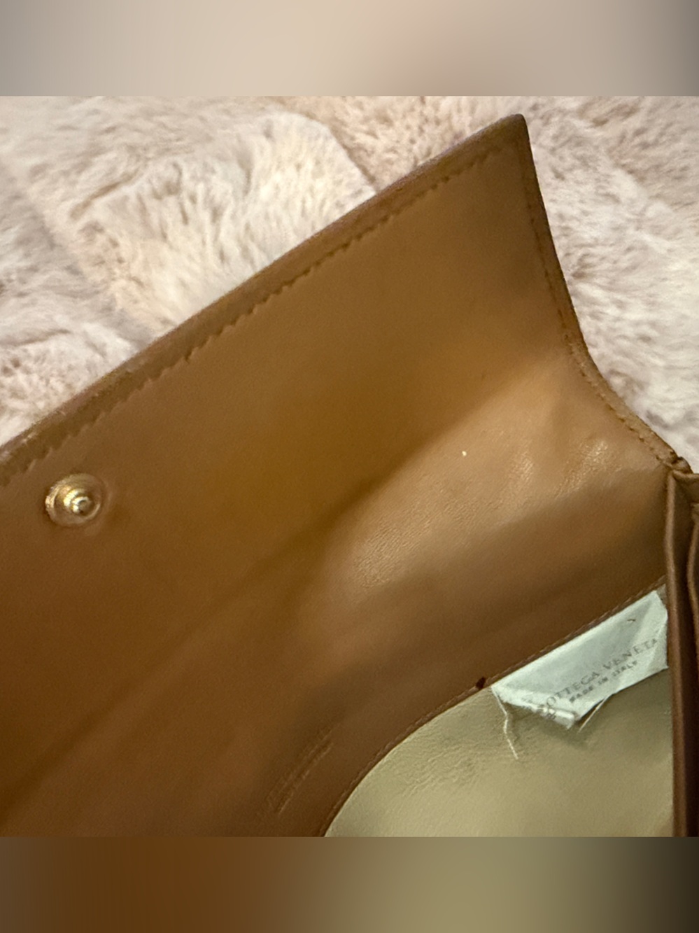 Bottega Veneta Brown Intrecciato Fold-Over Clutch wallet - Picture 4 of 9